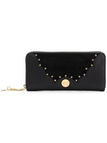 See By Chloé Scalloped Edge Wallet - Black