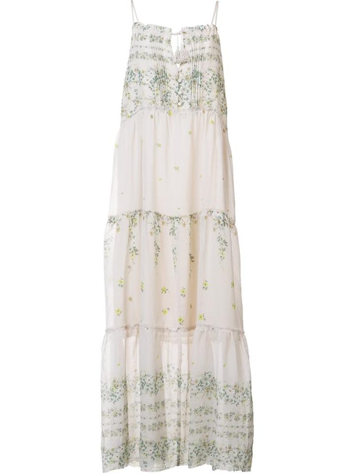 Sea Floral Print Long Dress