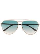 Tom Ford Eyewear Gradient Aviator Sunglasses - Brown