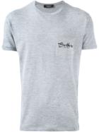 Dsquared2 Brothers Chest Print T-shirt, Men's, Size: Large, Grey, Cotton/viscose