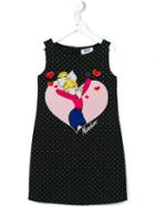 Moschino Kids Graphic Print Dress, Girl's, Size: 6 Yrs, Black