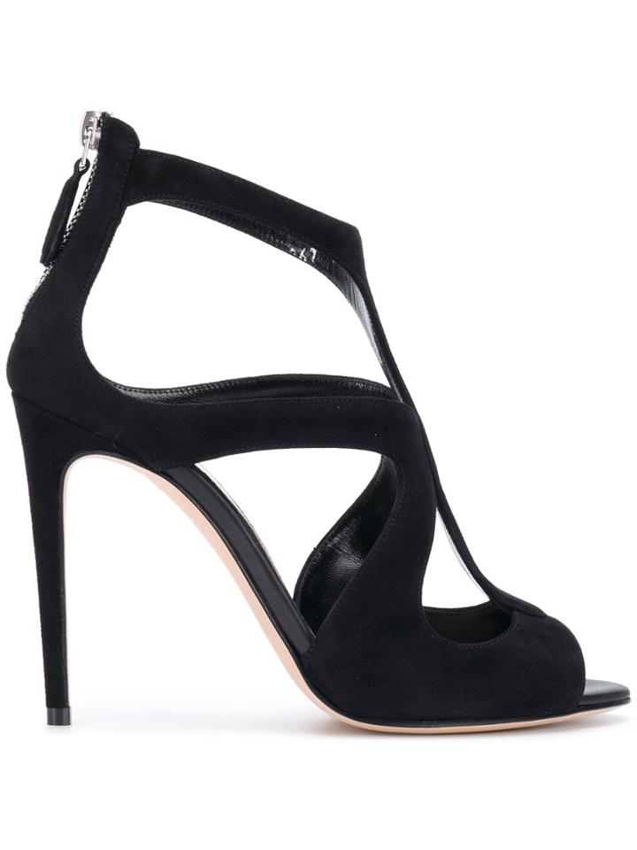 Alexander Mcqueen Cage Sandals - Black