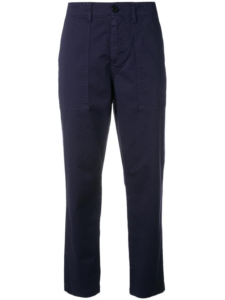 Barena Chino Trousers, Women's, Size: 44, Blue, Cotton/spandex/elastane