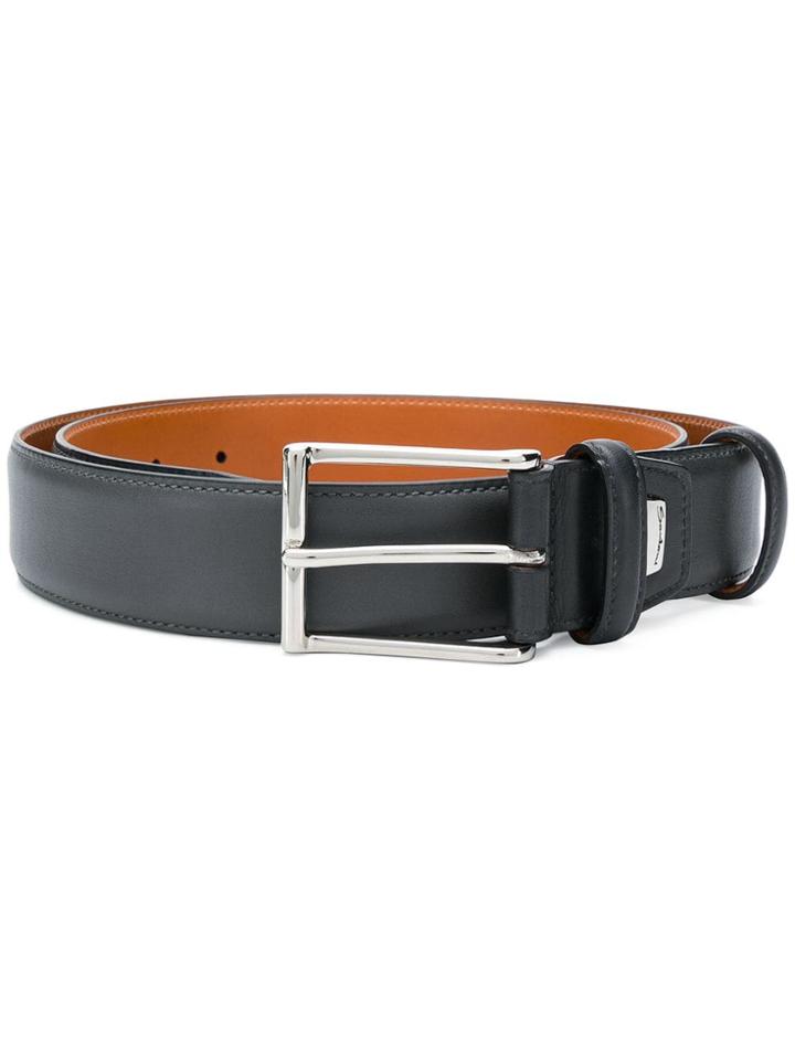 Santoni Large Buckle Belt - Grey