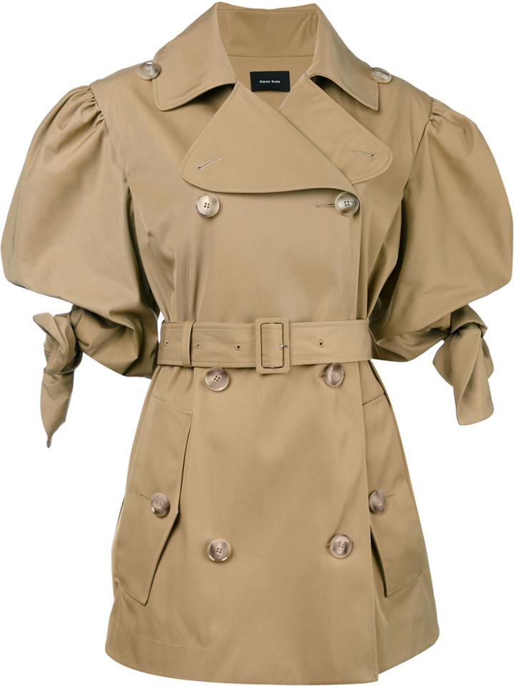 Simone Rocha Belted Trench Coat - Brown