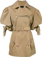 Simone Rocha Belted Trench Coat - Brown