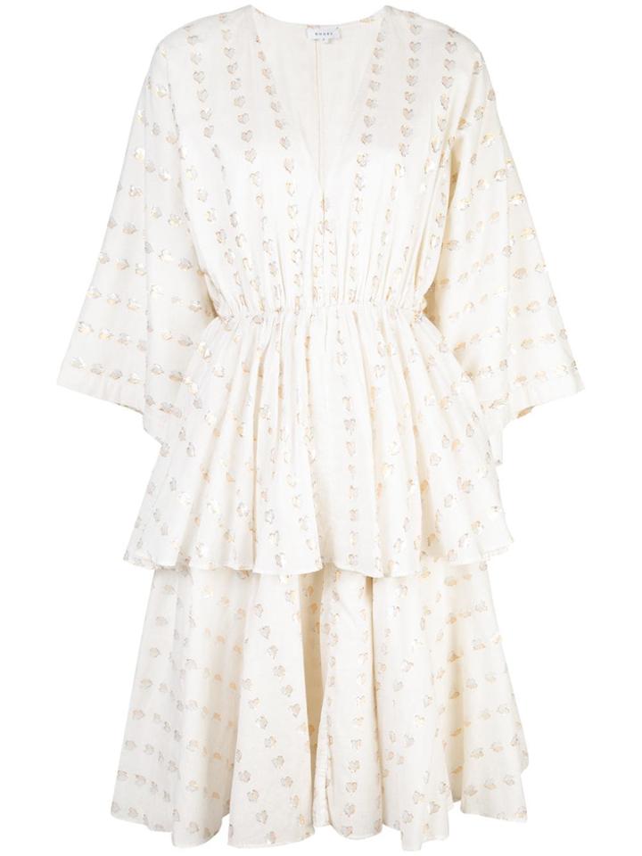 Rhode Resort Patterned Layered Dress - White