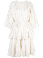 Rhode Resort Patterned Layered Dress - White