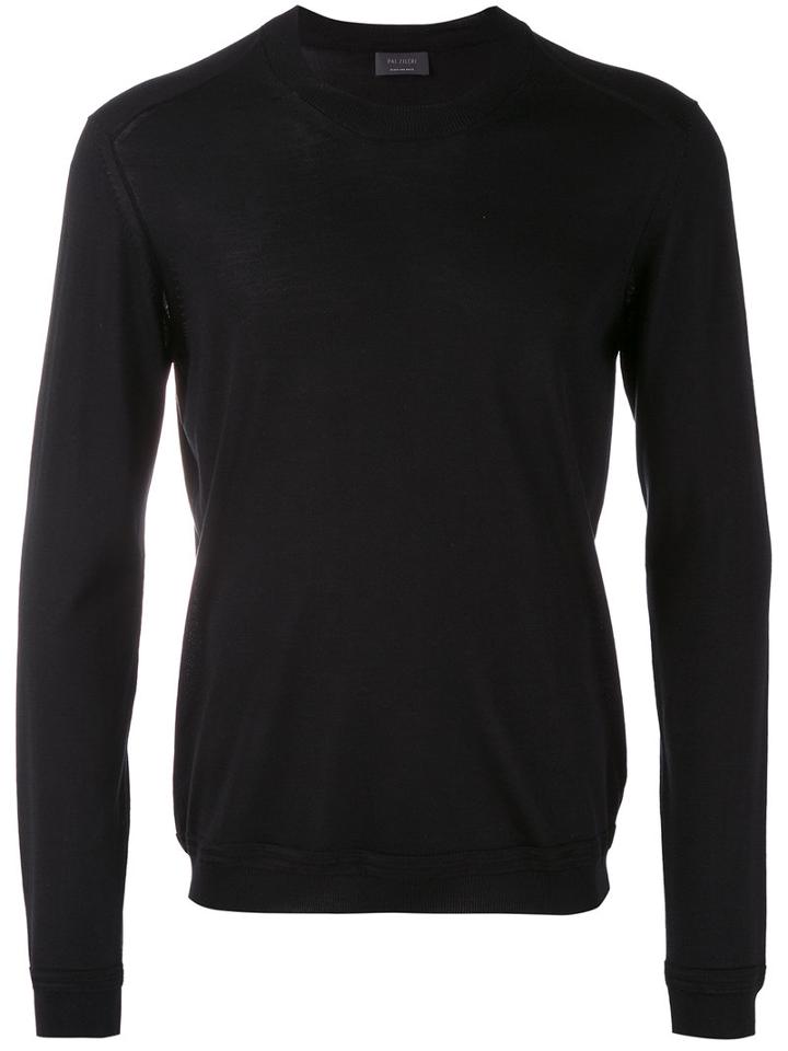 Pal Zileri - Crew Neck Sweater - Men - Silk - 54, Black, Silk