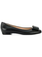 Hogl Bow Detail Ballerina Flats - Black