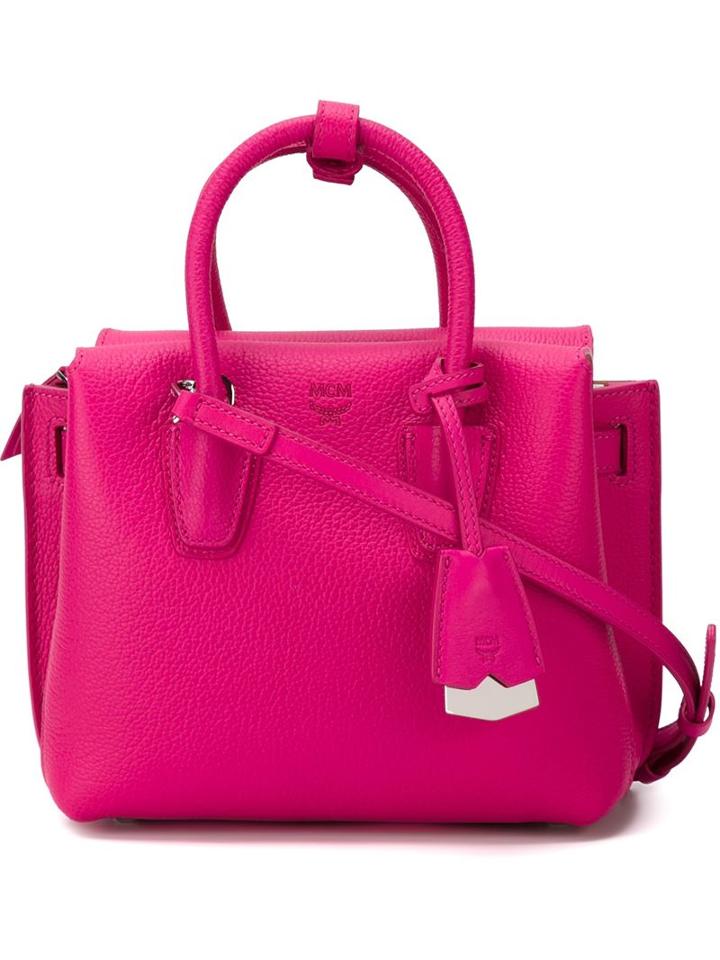 Mcm Mini 'milla' Tote, Women's, Pink/purple