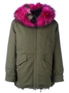 Forte Couture 'lobo' Parka Jacket, Women's, Size: 44, Green, Cotton/spandex/elastane/racoon Fur