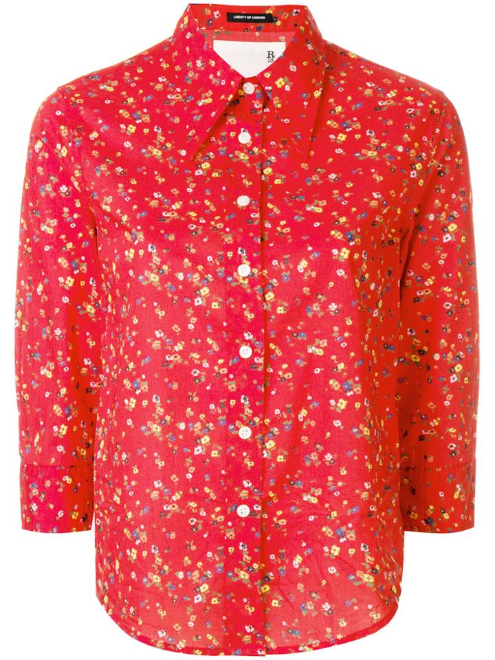 R13 Floral Print Shirt - Red