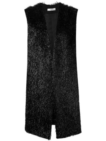 Lanvin - Faux Fur Waistcoat - Women - Polyamide/polyester/acetate/wool - 36, Black, Polyamide/polyester/acetate/wool