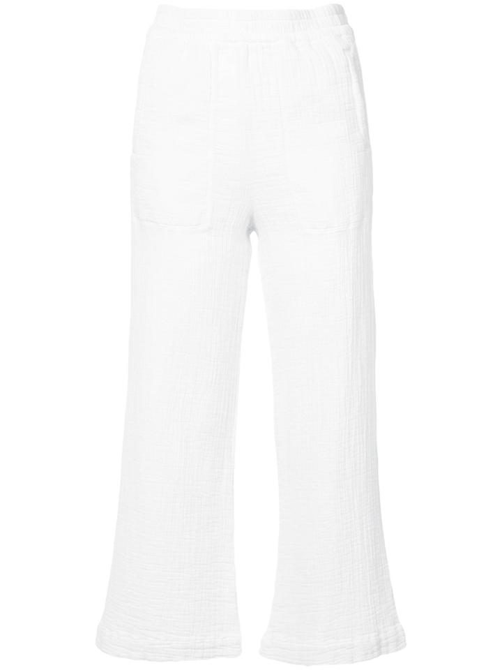 Raquel Allegra Wide Leg Cropped Trousers - White