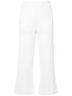 Raquel Allegra Wide Leg Cropped Trousers - White
