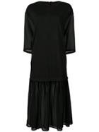 Y's Layered T-shirt Dress - Black