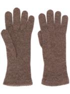 Blanca Knitted Cashmere Gloves - Brown