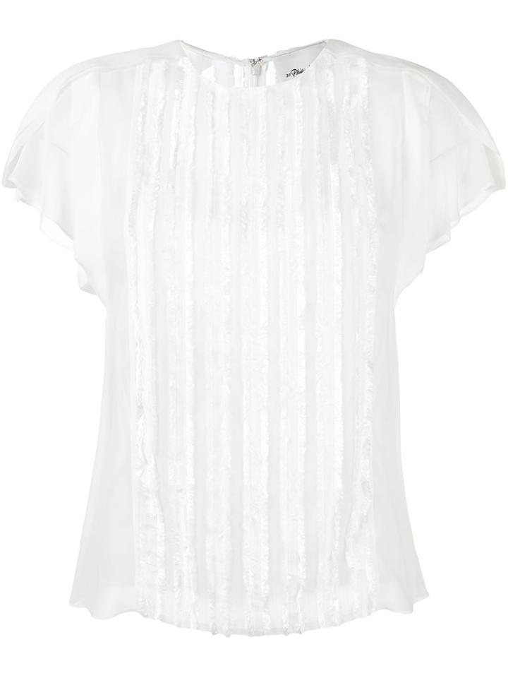 3.1 Phillip Lim Frayed Shortsleeved Blouse
