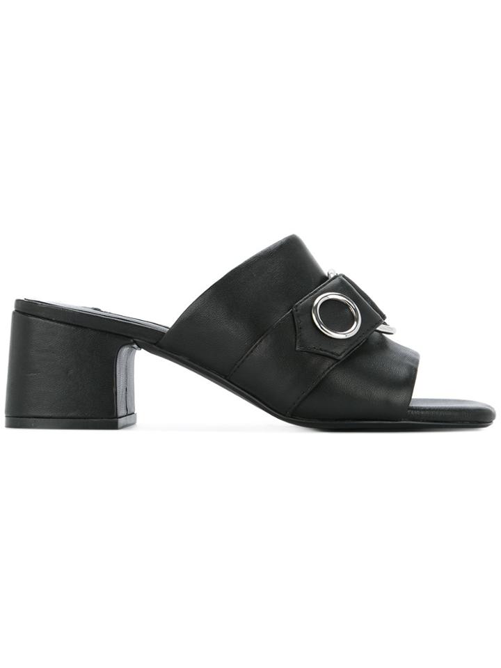 Senso Neal Eyelet Mules - Black