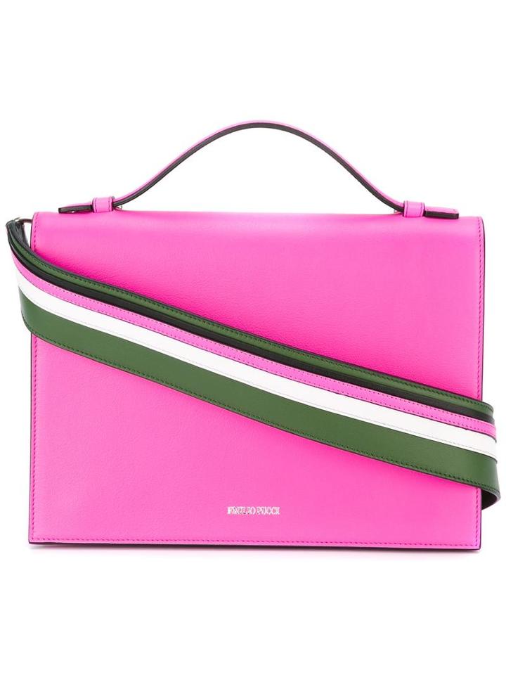Emilio Pucci Top Handle Crossbody Bag, Women's, Pink/purple