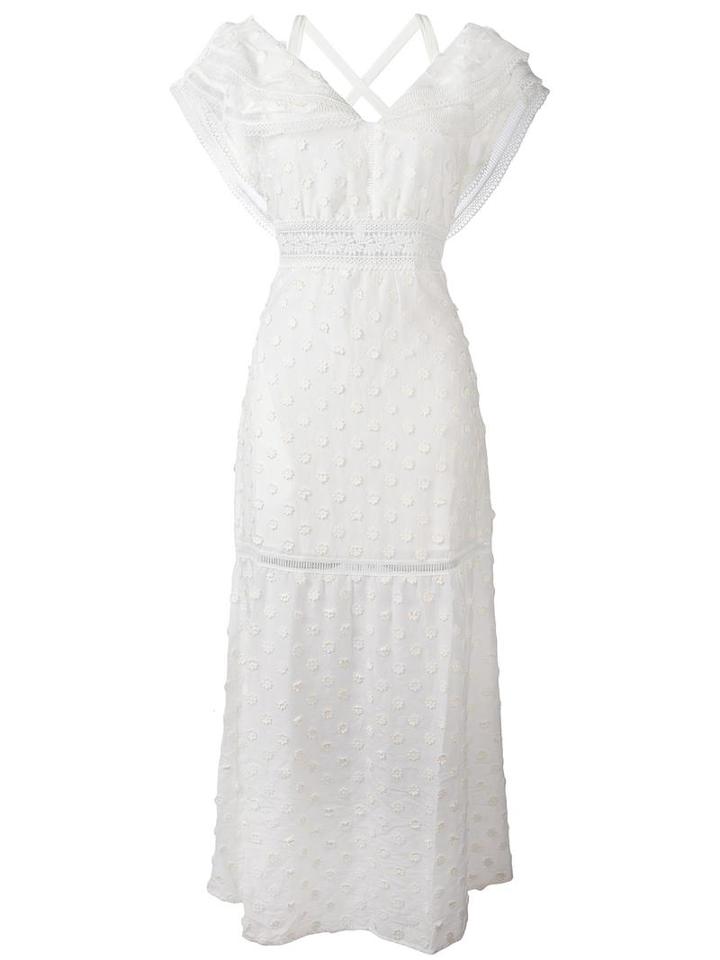 Self-portrait 'daisy' Dress, Women's, Size: 12, White, Cotton/silk/polyamide