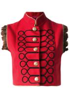 La Condesa Jimy Cropped Vest - Red