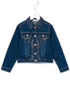 Junior Gaultier Embellished Denim Jacket, Girl's, Size: 10 Yrs, Blue