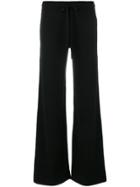Pringle Of Scotland Flared Knitted Trousers - Black
