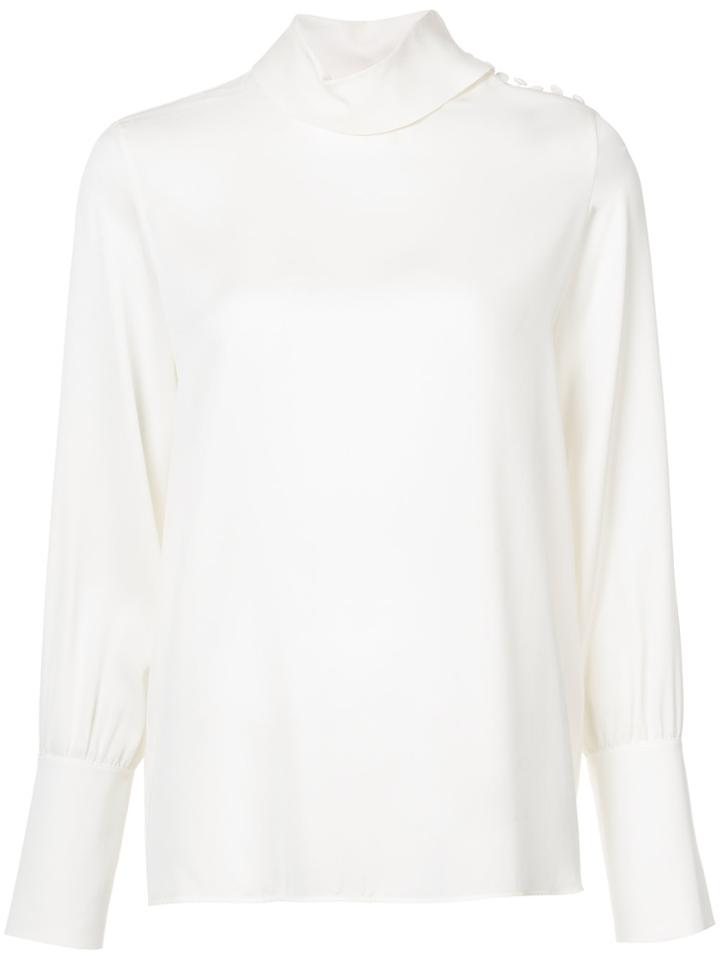 Dice Kayek Roll Neck Top - White