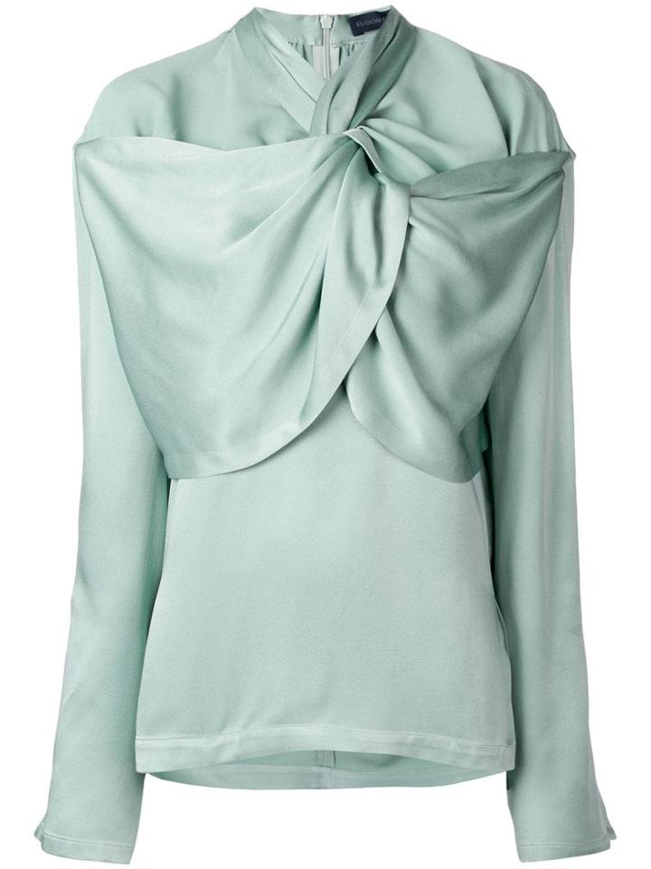Eudon Choi Gathered Neckline Blouse - Green