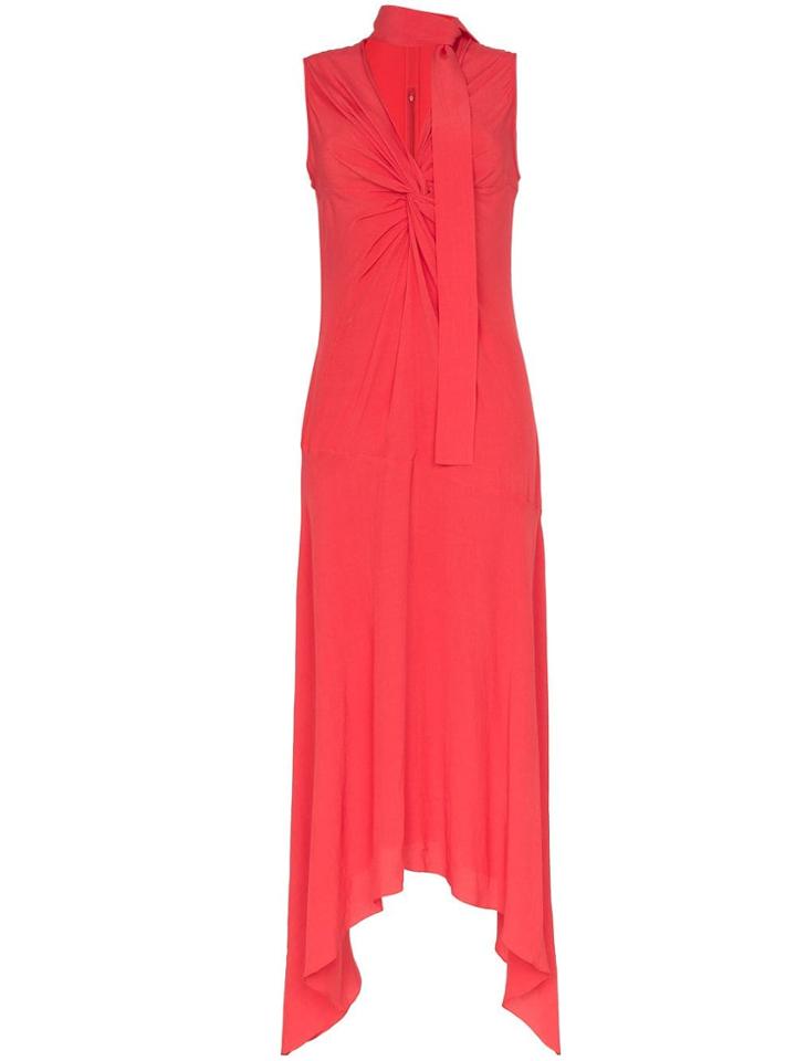 Matériel Twisted Sleeveless Midi Dress - Red