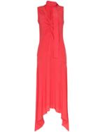 Matériel Twisted Sleeveless Midi Dress - Red