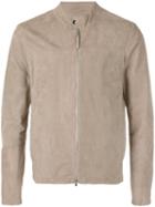Eleventy - Banded Collar Jacket - Men - Cotton/suede/spandex/elastane - 48, Nude/neutrals, Cotton/suede/spandex/elastane