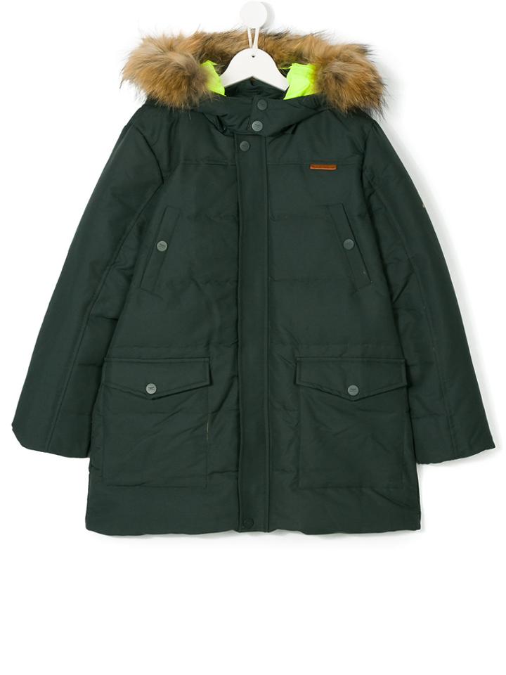 Aston Martin Kids Hooded Padded Coat - Green