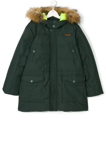 Aston Martin Kids Hooded Padded Coat - Green