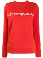 Emporio Armani Signature Logo Sweatshirt - Red