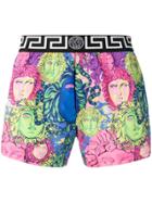 Versace Medusa Print Swim Shorts - Pink