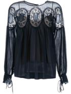 Chloé Lace Insert Blouse - Blue