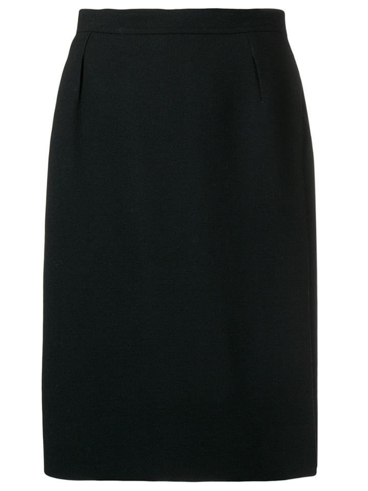 Yves Saint Laurent Vintage High-waist Straight Skirt - Black