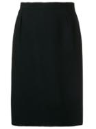 Yves Saint Laurent Vintage High-waist Straight Skirt - Black
