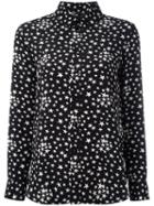 Saint Laurent Star Print Shirt, Women's, Size: 38, Black, Silk
