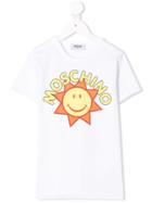 Moschino Kids Teen Sun Logo T-shirt - White