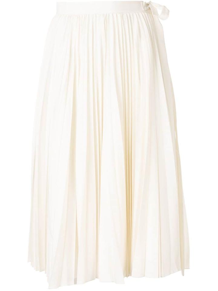 Dice Kayek Accordion Pleat Midi Skirt - White
