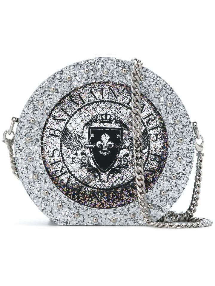 Balmain Logo Shoulder Bag - Metallic