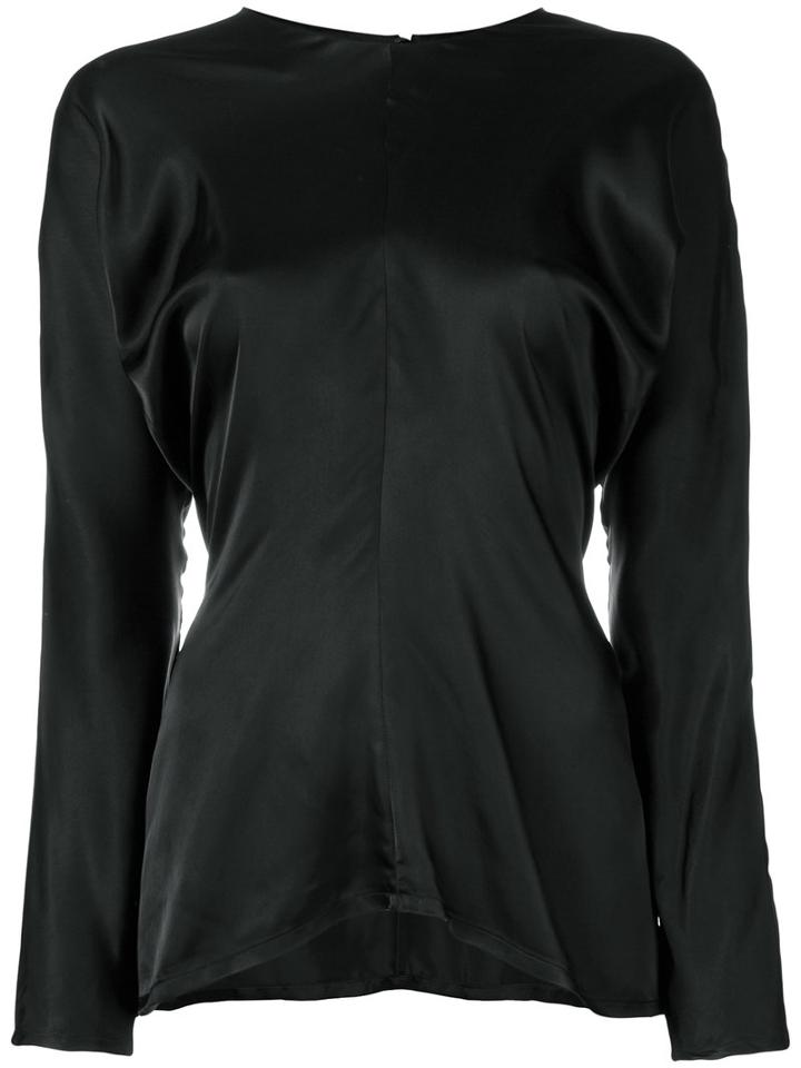 Jil Sander Cherry Top, Women's, Size: 36, Black, Viscose/cupro/silk