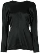 Jil Sander Cherry Top, Women's, Size: 36, Black, Viscose/cupro/silk