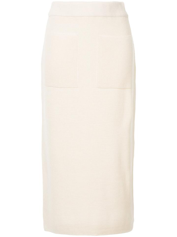 Cityshop Knitted Midi-skirt - Nude & Neutrals