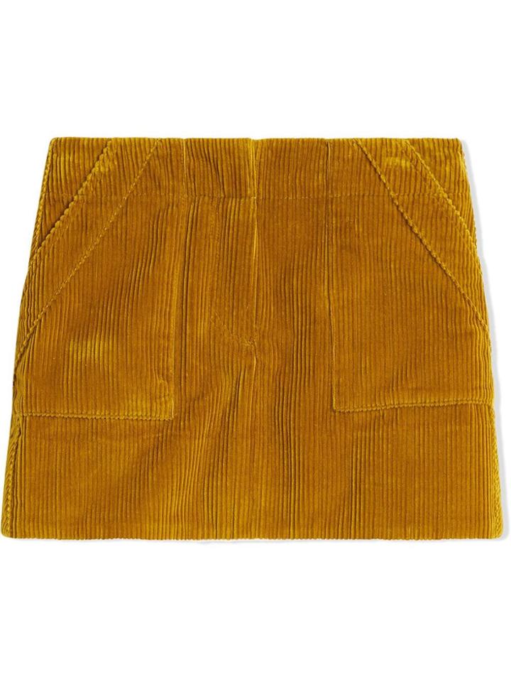Burberry Kids Teen Corduroy A-line Skirt - Yellow