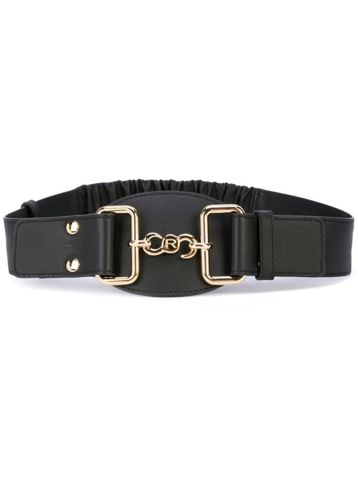 Rochas Elasticated Strap Belt - Black